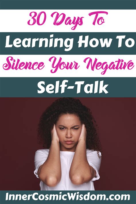 30 Days To Silence Your Negative Self Talk Negative Self Talk Self
