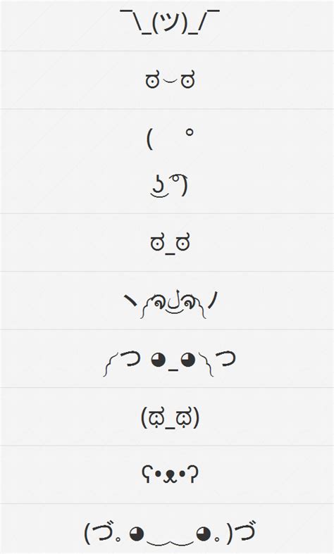 Text Faces Symbols