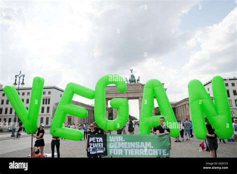 Animal rights activists of the organisation Peta protesting with