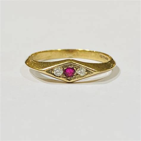 Vintage 9ct Gold Diamond And Ruby Ring Jewellery And Gold Hemswell