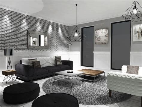 Décoration Niveaux De Gris Black White And Grey Living Room Grey Paint