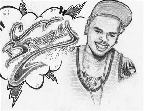 Chris Brown Cartoon Drawing Zeus Portrait Comm By G Chris Carisca