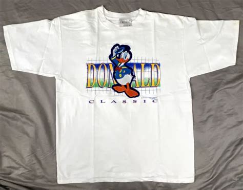 Vintage 90s Disney T Shirt Donald Duck Classic Xl Embroidered Single