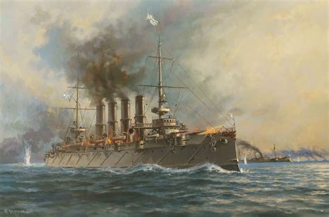 Crucero Varyag 1901 Warship Naval Boat
