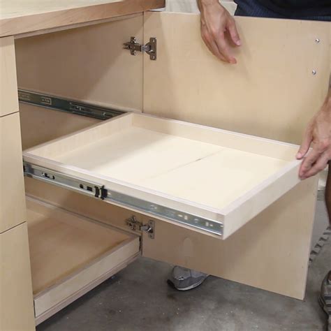 How To Install Drawers Or Pull Out Trays In A Cabinet Diy Furniture