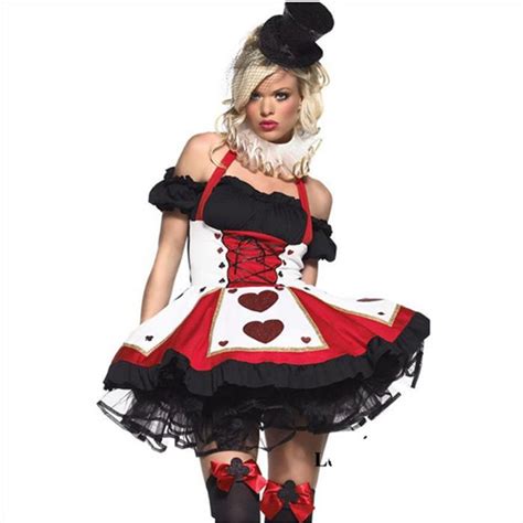 Sexy Alice In Wonderland Queen Of Hearts Costume Halloween