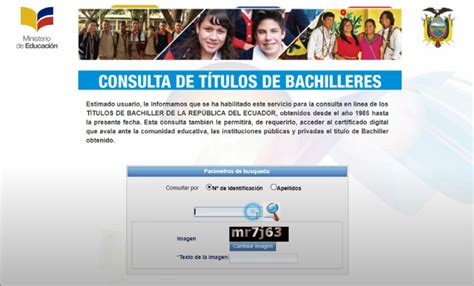 ⊛ Ecuador Descarga En Línea Certificado Título De Bachiller