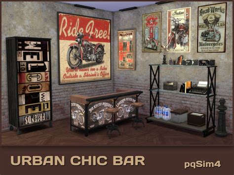 Urban Chic Bar By Mary Jiménez At Pqsims4 Sims 4 Updates