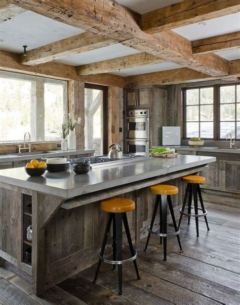 Industrial Rustic Kitchen With Wood Accents Homemydesign
