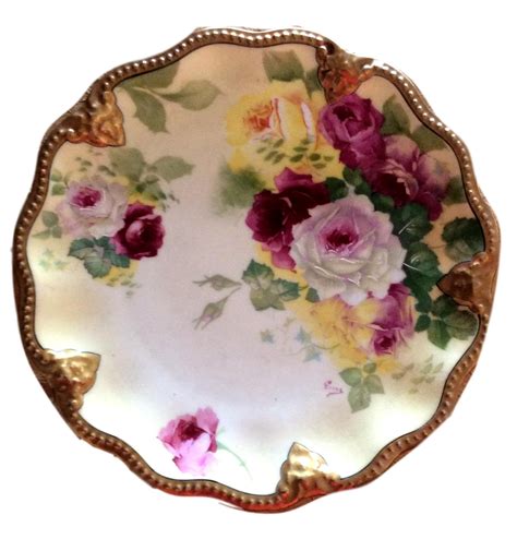 This Exquisite Rose Limoges China Hand Painted Plate Is From Avenir