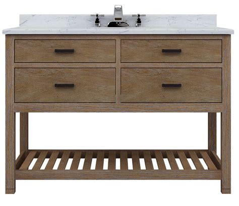 Toby 48 Four Drawer Vanity With Open Shelf Bathroom Vanities Without