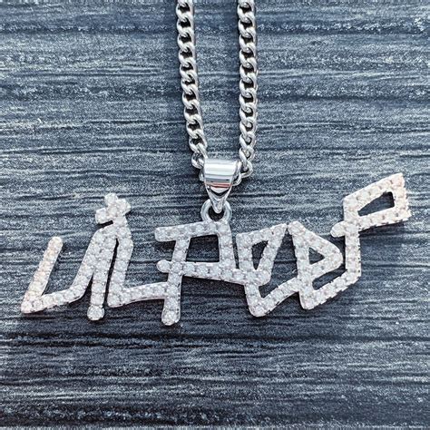 Iced Out Lil Peep Necklace Small Chain Etsy