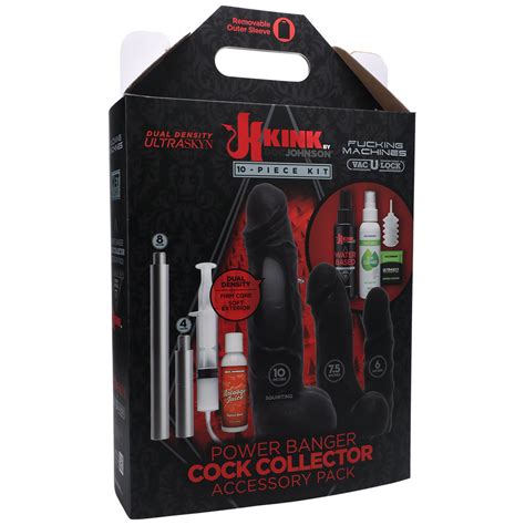 kink fucking machines power banger cock collector accessory pack 10