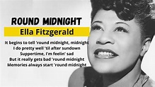 Round Midnight - Ella Fitzgerald - Lyrics (HD Quality) - YouTube