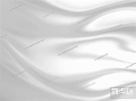 Closeup Of White Satin Fabric As Background Stock Photo Picture And