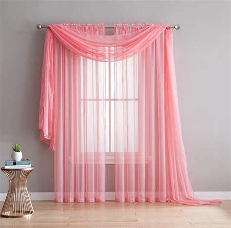Fabric by the yard or c.o.m. 108-inch Extra Long Voile 54" Wide Window Sheer Curtain ...