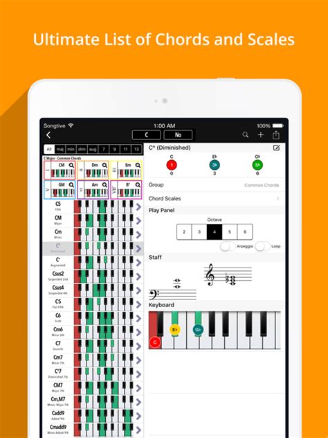 Piano Companion Chordsscales Screenshot