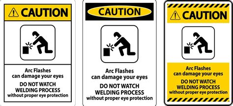 Caution First Sign Arc Flashes Can Damage Your Eyes Do Not Watch