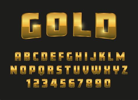 Premium Vector Luxury Golden Alphabet Set