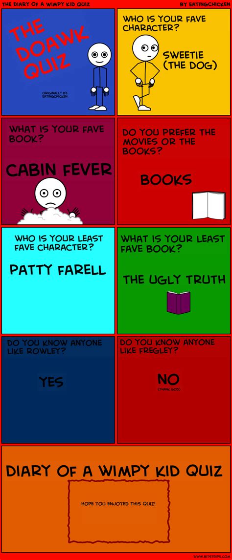 Load more similar pdf files. The Diary Of A Wimpy Kid Quiz - Bitstrips