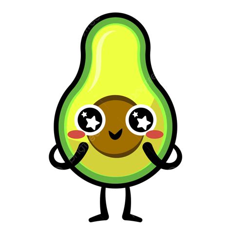Happy Avocado Vector Hd Png Images Avocado Cute Happiness Happiness