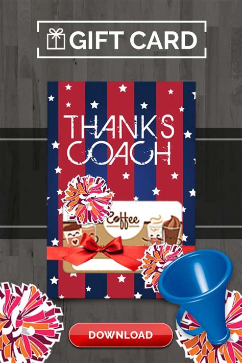 Get the best deals on coach gift card and save up to 70% off at poshmark now! Cheerleading Coach Gift Thank You Card - Free Printable Download