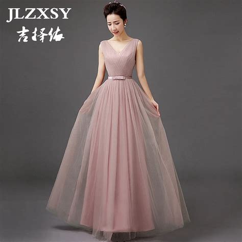 Jlzxsy New Pale Mauve Elegant Cheap Long Maxi Dresses For Wedding