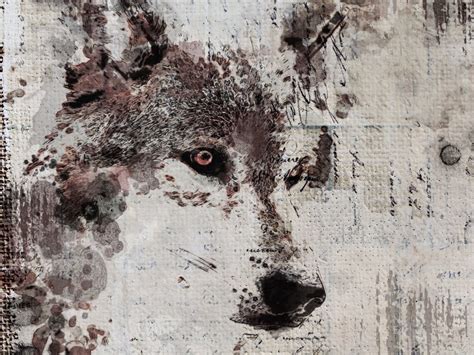 Wolf Portrait Extra Large Wolf Canvas Unique Wolf Wall Etsy