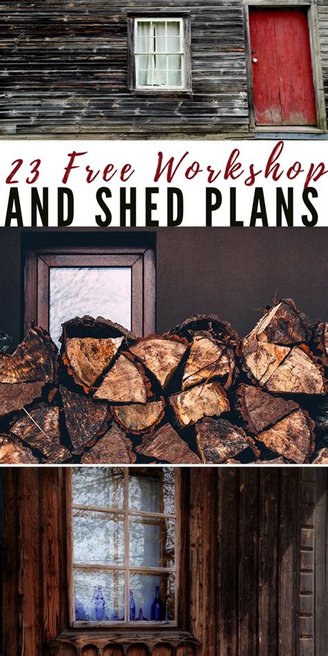 Here is a great assortment of shed plans to fit any budget and skill level. 23 Free Workshop and Shed Plans.