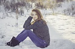 Free Images : snow, winter, girl, woman, hair, female, portrait, model ...