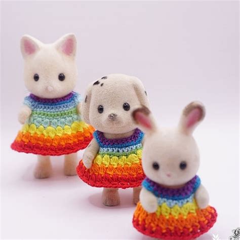 Calico Critters Sylvanian Families Crochet Clothesoutfit For Etsy
