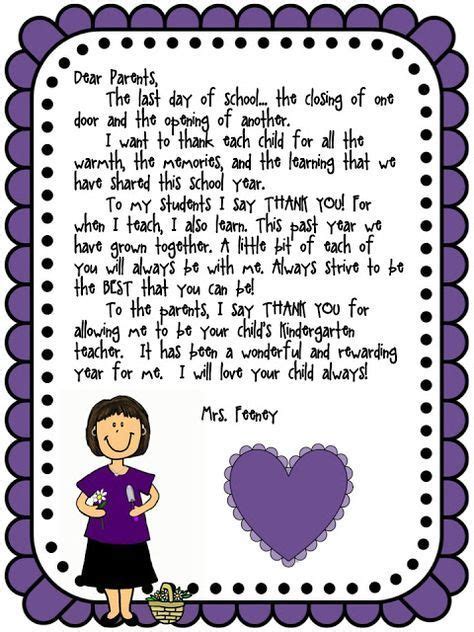 Year Letter To Parents Letter To Students Kindergarten