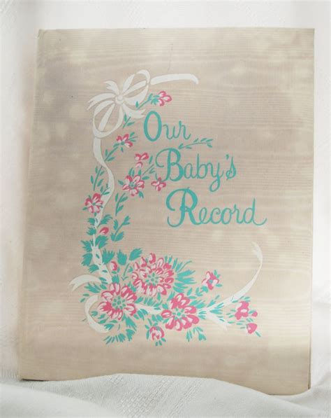 Vintage Baby Book 1941 Our Babys Record Etsy In 2021 Vintage Baby