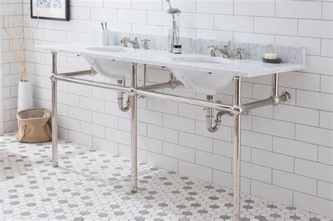Please check the recycling rules in your. 72" Wide Double Wash Stand Only in Polished Nickel Finish