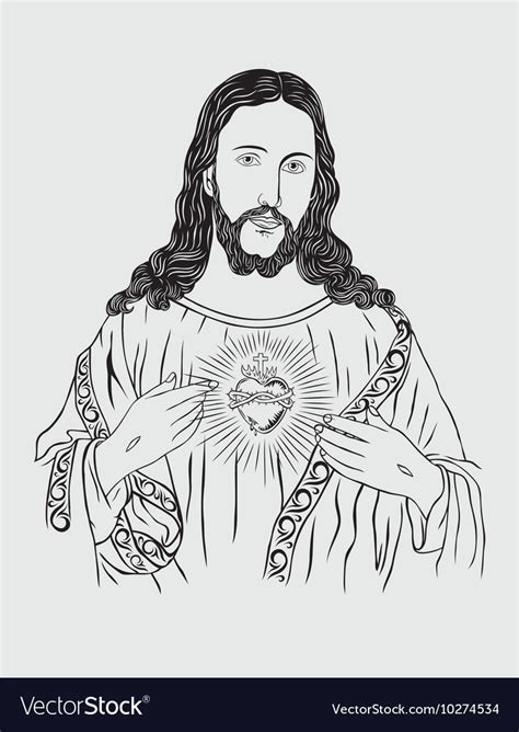 Sacred Heart Of Jesus Royalty Free Vector Image