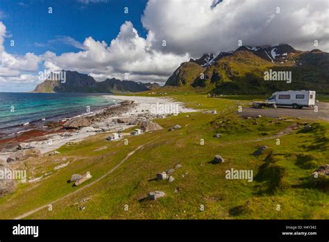 Utakleiv Beach Lofoten Islands Norway Stock Photo Alamy