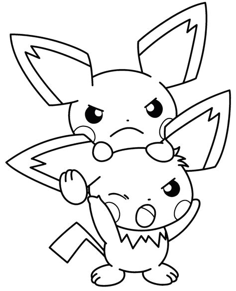 Top 7 Cute Plyaful Pichu Coloring Pages For Little Kids Coloring Pages