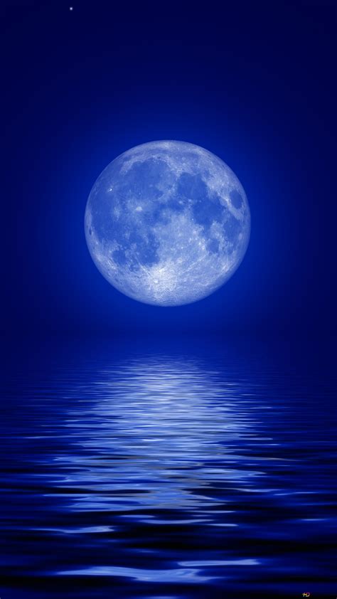 Full Moon Over The Sea Hd Wallpaper Download