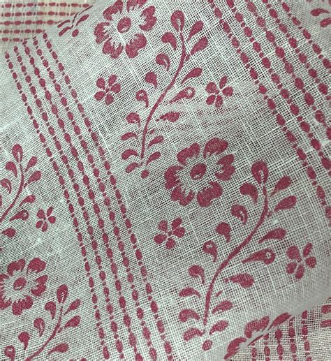 Fine Linen Fabric Floral Sheer Linen Fabric By The Yard Etsy