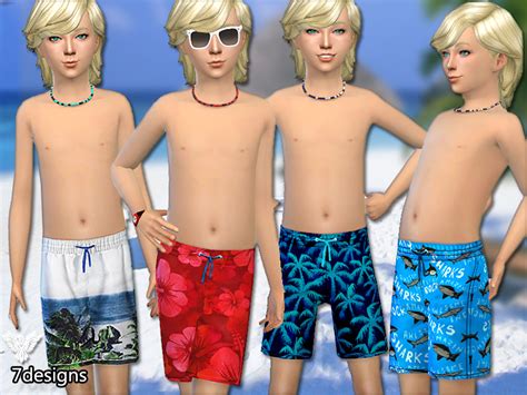 Sims 4 Ccs The Best Boys Summer Shorts By Pinkzombiecupcake