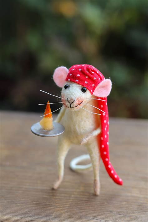 Needle Felted Mouse Mouse Doll Felt Animals Little Mouse Etsy
