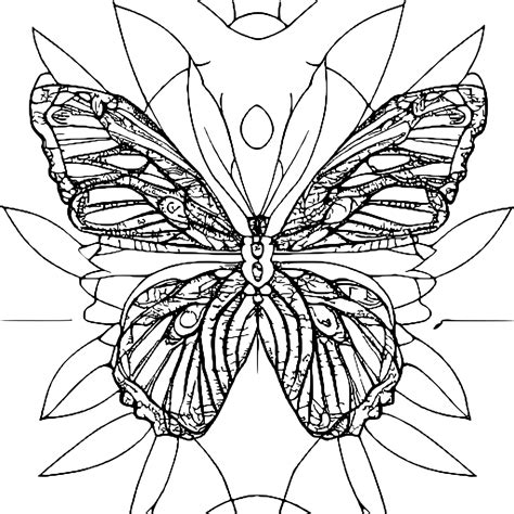 Butterfly Coloring Page · Creative Fabrica