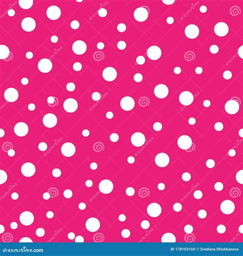 Dotted Seamless Pattern White Polka Dot On Pink Background Background