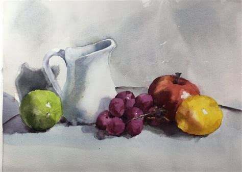 Still Life Watercolor Color Matching Study Michele Clamp Art