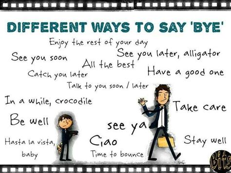 Different Ways To Say Bye Speaking Activities Esl Say Bye Talking
