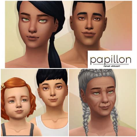 Скинтоны дефолтный и недефолтный PAPILLON default nondefault skin