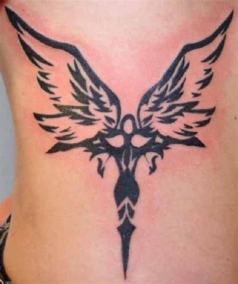 Impressive Tribal Angel Tattoo Tattooimagesbiz