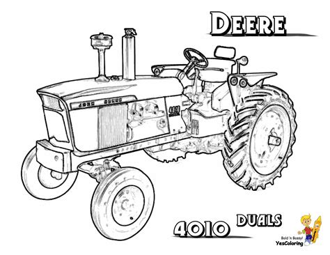 Hardy Tractor Coloring | Tractor | Free | John Deere Coloring | Farmer