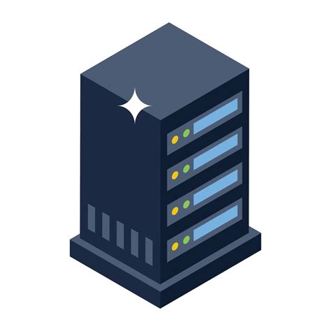 Isometric Design Of Big Data Center Icon Server Rack Vector 6467053