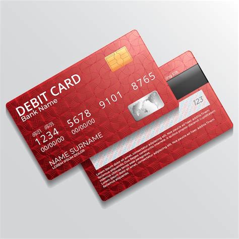 Premium Vector Realistic Debit Card Mockup